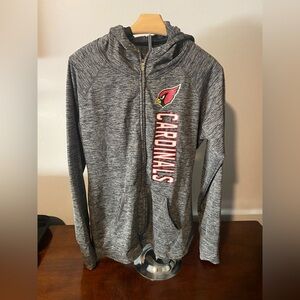 AZ Cardinals Women's XL Gray NFL Apparel Zipper Hoodie